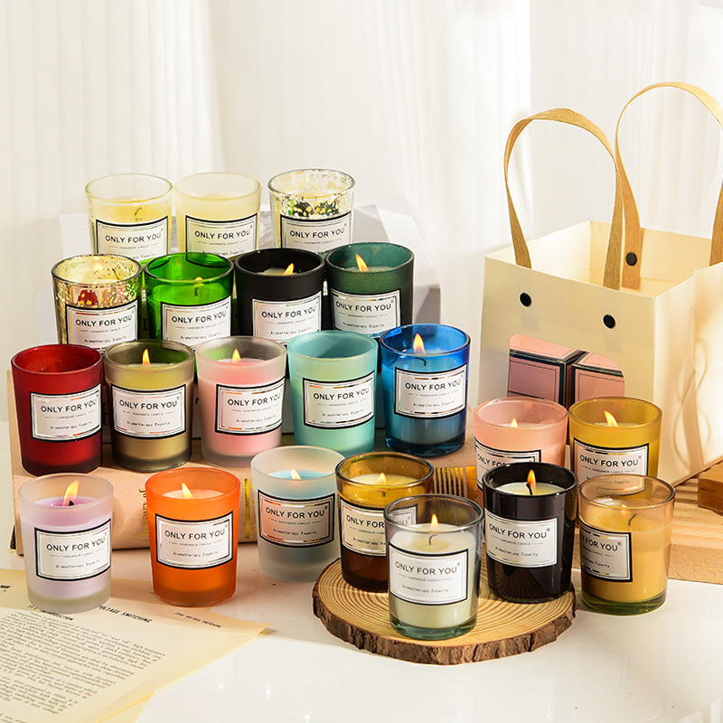 Scented Candle Luxury - ミニアロマセラピーキャンドルプレミアムギフトボックスガラス手作り大豆ワックス無煙クリエイティブアロマセラピーキャンドルコンパニオンギフト