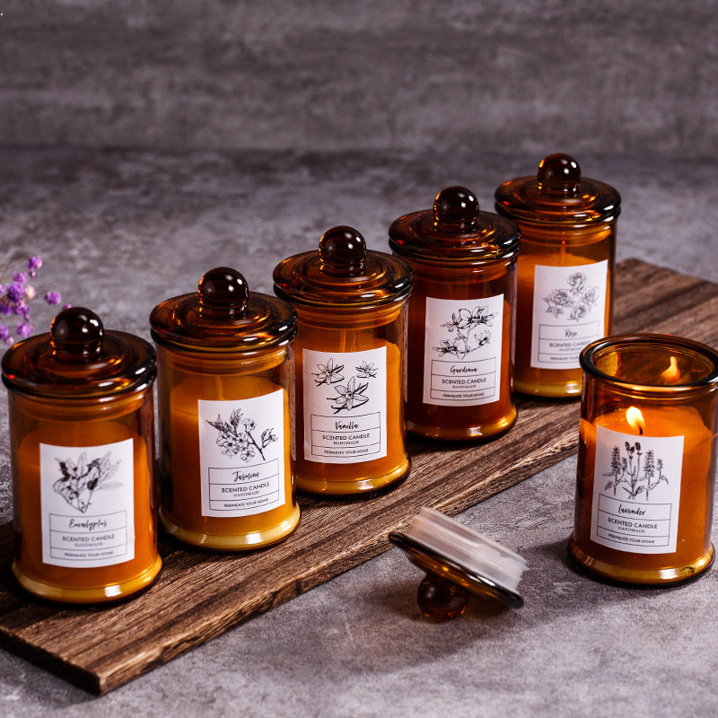 Scented Candle Luxury - エッセンシャルキャットキャンドル,ヴィンテージガラスガラスウォレットキャンドル,アロマテラピー,部屋,家の装飾,誕生日,クリスマスギフト,写真アクセサリー