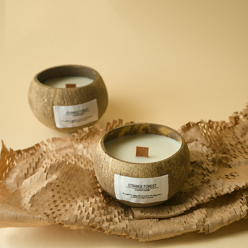 Scented Candle Luxury - ココナッツシェル アロマセラピー キャンドル エッセンシャル オイル フレグランス