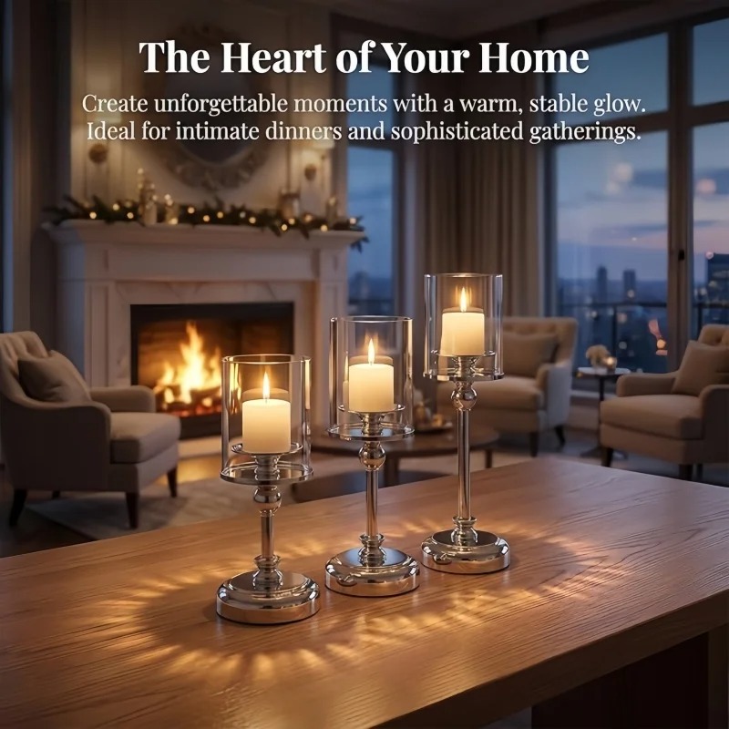 1 セットのヨーロッパスタイルのライト高級ガラスキャンドルホ - Scented Candle Luxury のレビューと価格