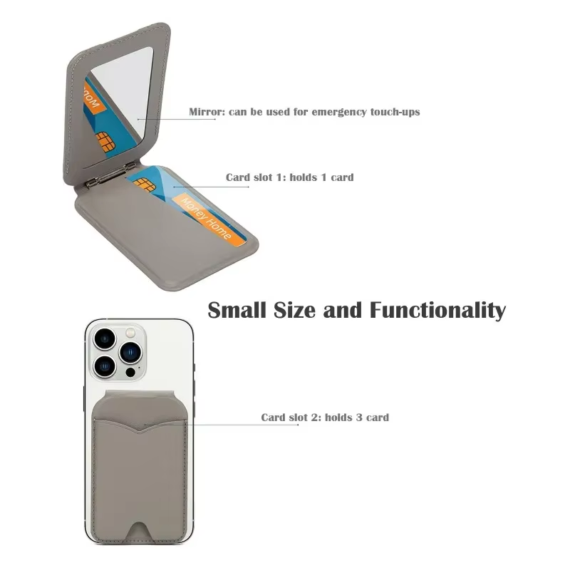 マグセーフ対応 マグネット式ウォレットスタンド 2in1 P - Leather Card Wallet のレビューと価格