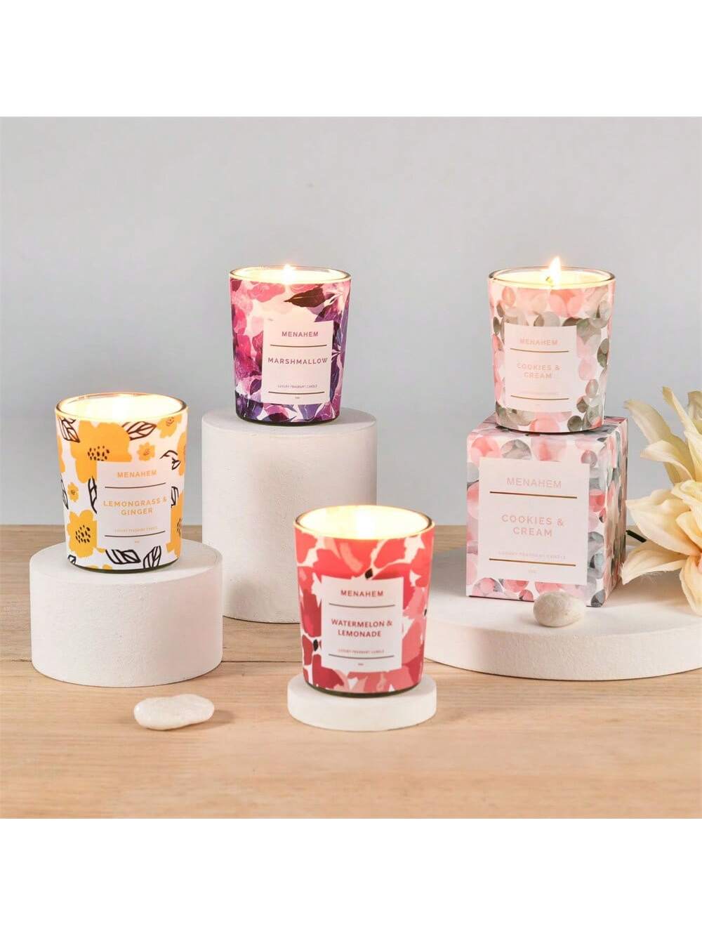 アロマセラピーキャンドル、ソイワックス寝室用、プレミアムライ - Scented Candle Luxury のレビューと価格