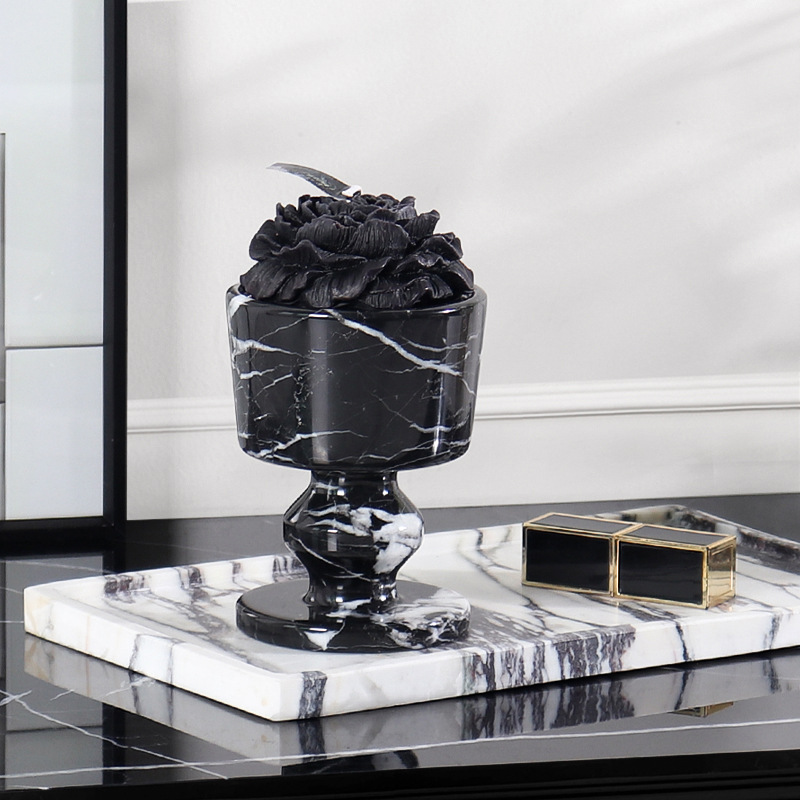 ヨーロッパのライトラグジュアリー侘び寂び風大理石香り付きキャ - Scented Candle Luxury のレビューと価格